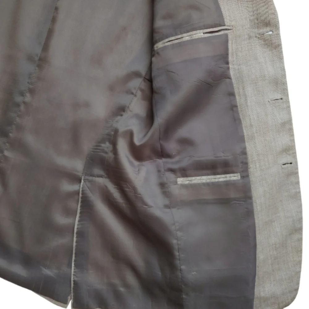 KACHINS Men's Linen Blazer Jacket Custom Made Fully Lined